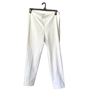 J. McLaughlin white Rayon slim/straight leg trousers with side hook/zip closure